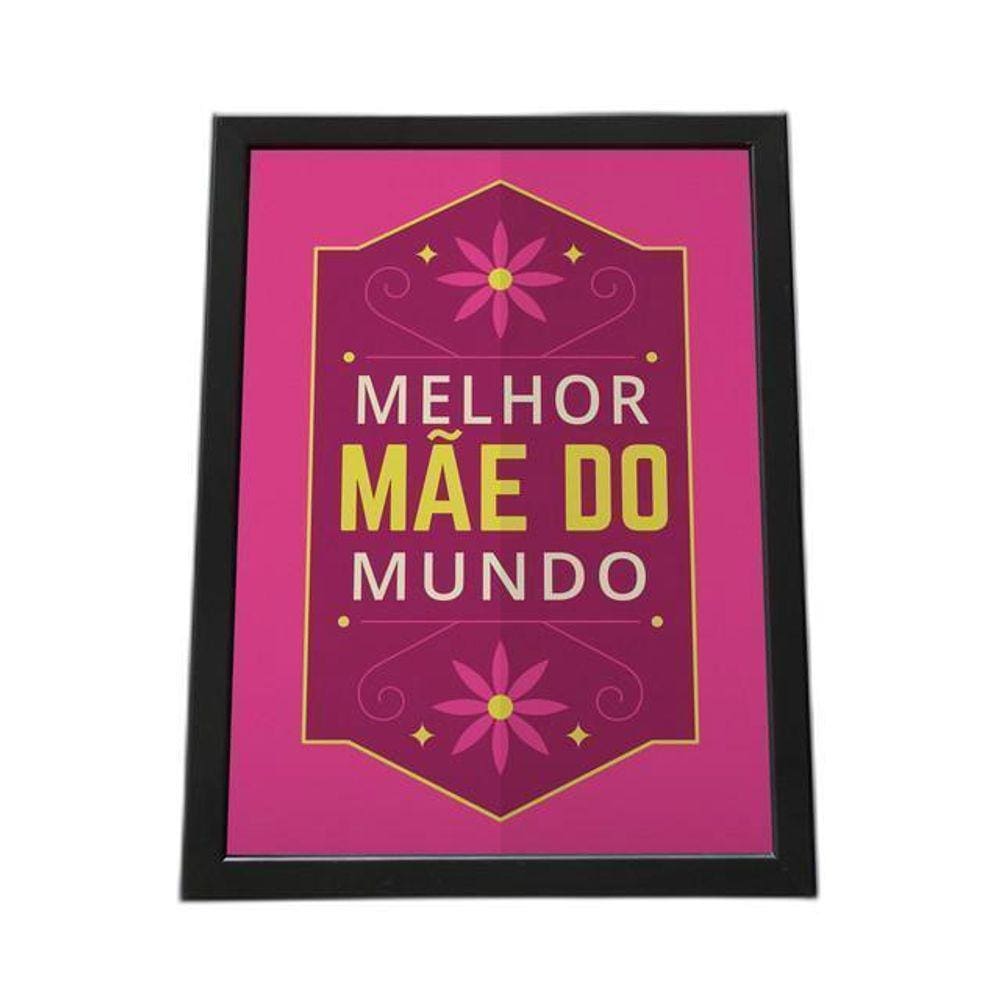 Quadro Com Moldura Melhor Mãe Do Mundo