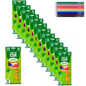Lápis de Cor Eco Leo&Leo 12 Cores Sextavado Resina Reciclada