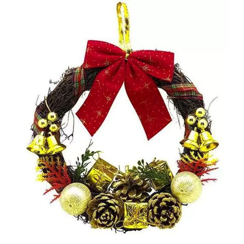 Guirlanda Natal Porta Galhos Laço 23cm - Decoração
