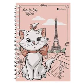 Caderno Gatinha Gata Marie Culturama Pautado 80F 1 Matéria