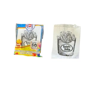 Saquinho Papel Branco Batata Frita Pequeno 8X10Cm- 150Un