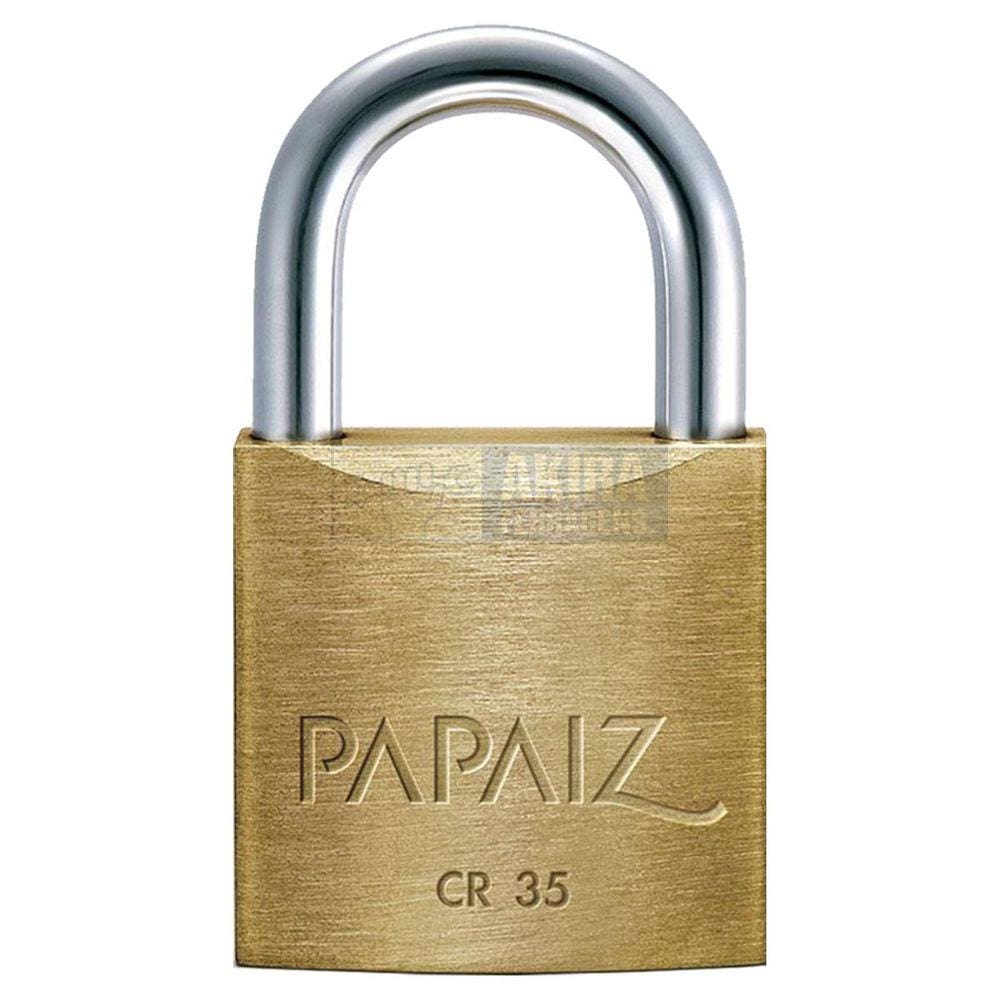 Cadeado Papaiz Cr 35Mm 2 Chaves Viagem Armario Janela Porta