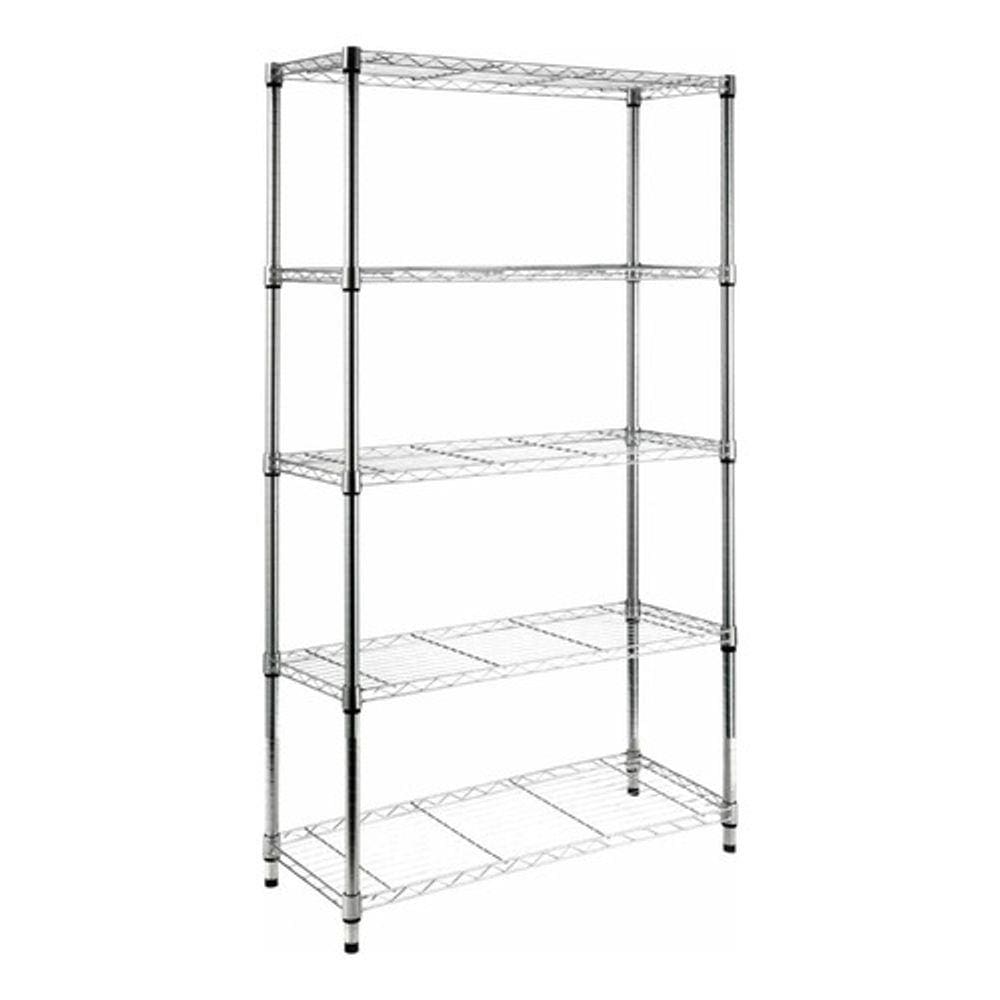 Estante Organizadora Cromada 190x121x45cm Com Rodas