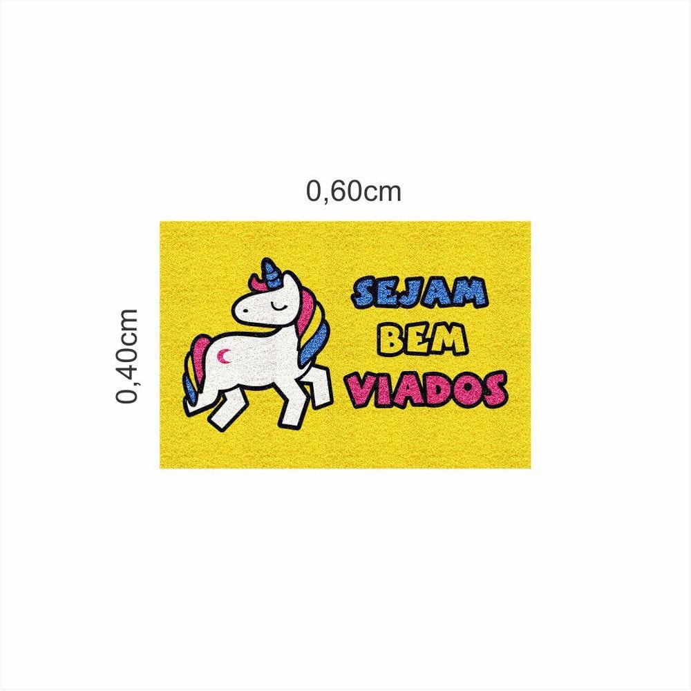 Tapete Vinil Unicórnio Sejam Bem Viados Portas de Entrada.