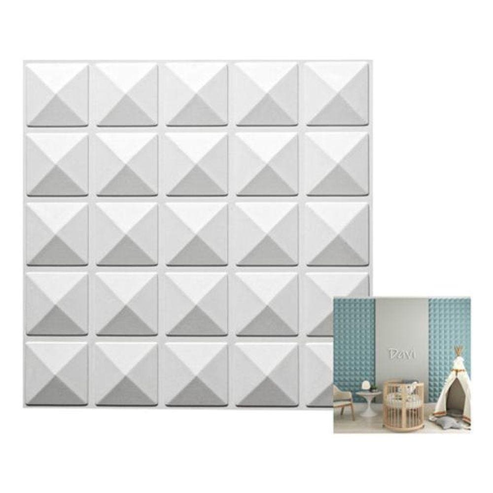 Placas Decorativas 3D M Revestimento Paredes Teto Piramidal