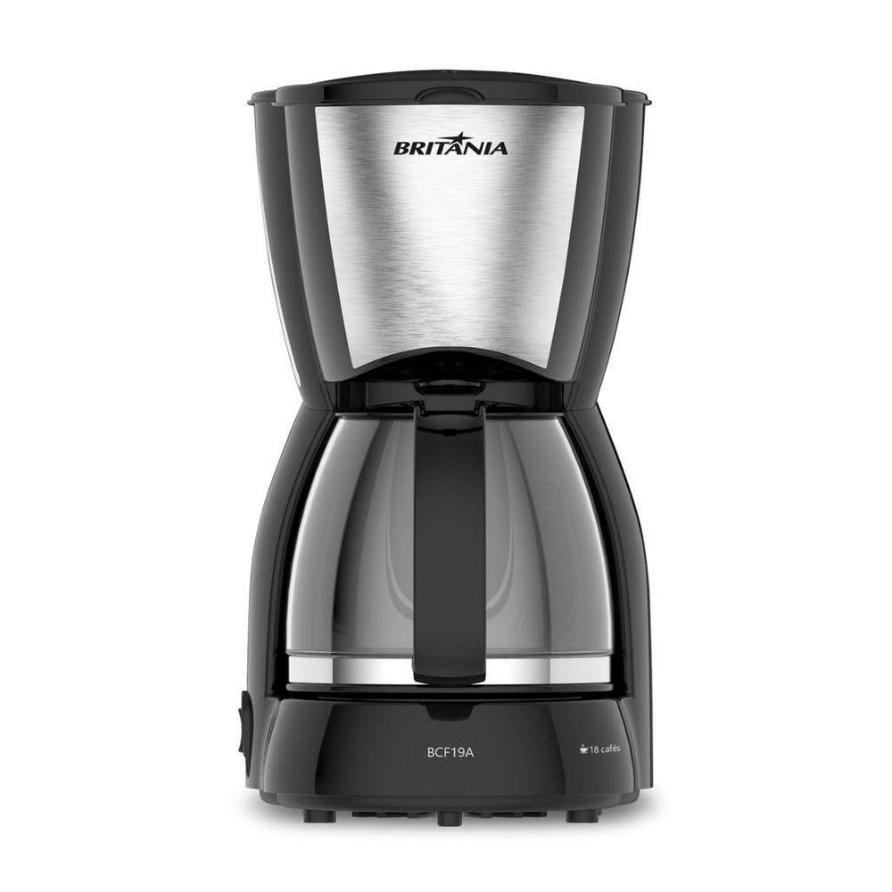 Cafeteira Britânia 18 Cafezinhos Bcf19a Jarra De Vidro 550w 220v