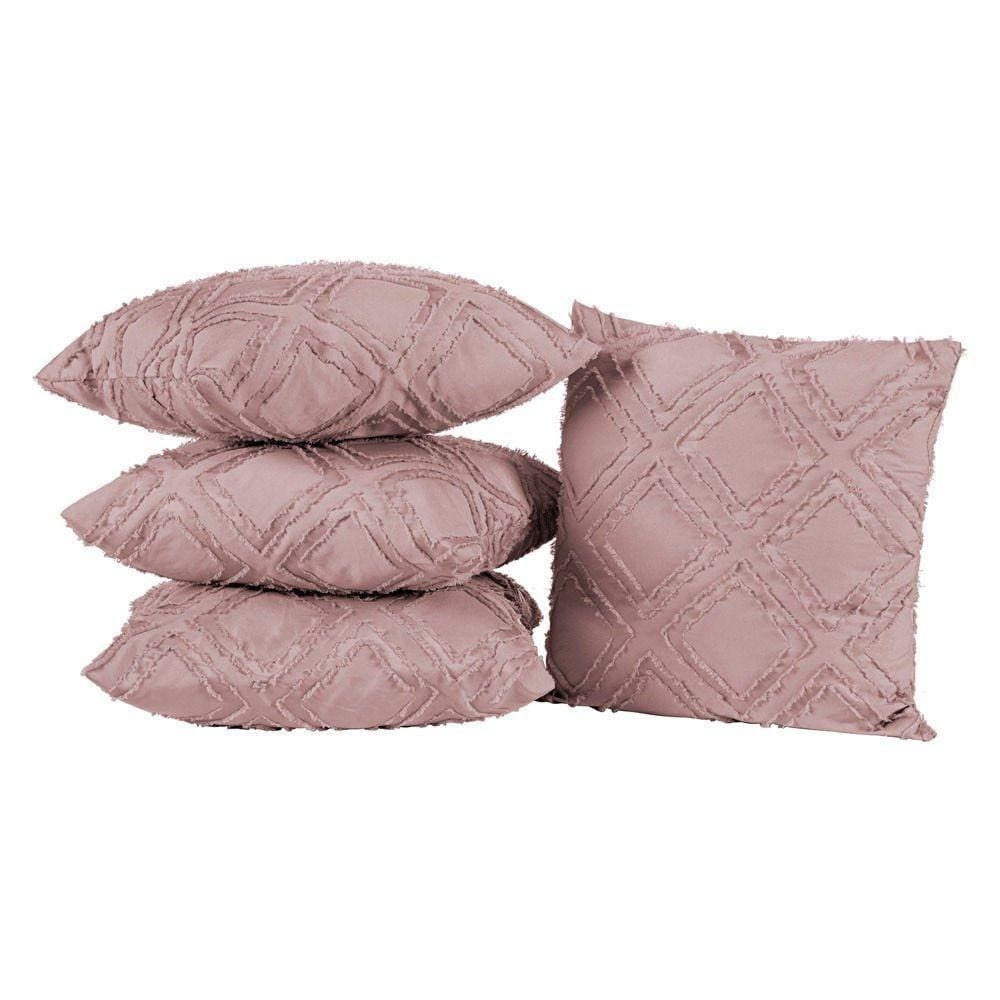 Kit 04 Almofadas Cheias Aveline 45cm X 45cm Rose