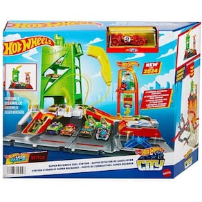 Hot Wheels Pista CITY Conjunto Posto de Recarga - Mattel HTN79