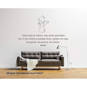 Adesivo De Parede Oração Anjo Da Guarda