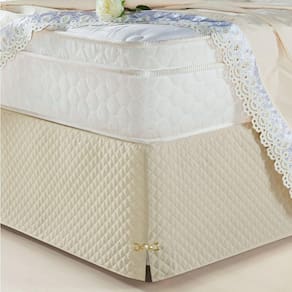 Saia Para Cama Box Solteiro Veneza 1 Peça Bege