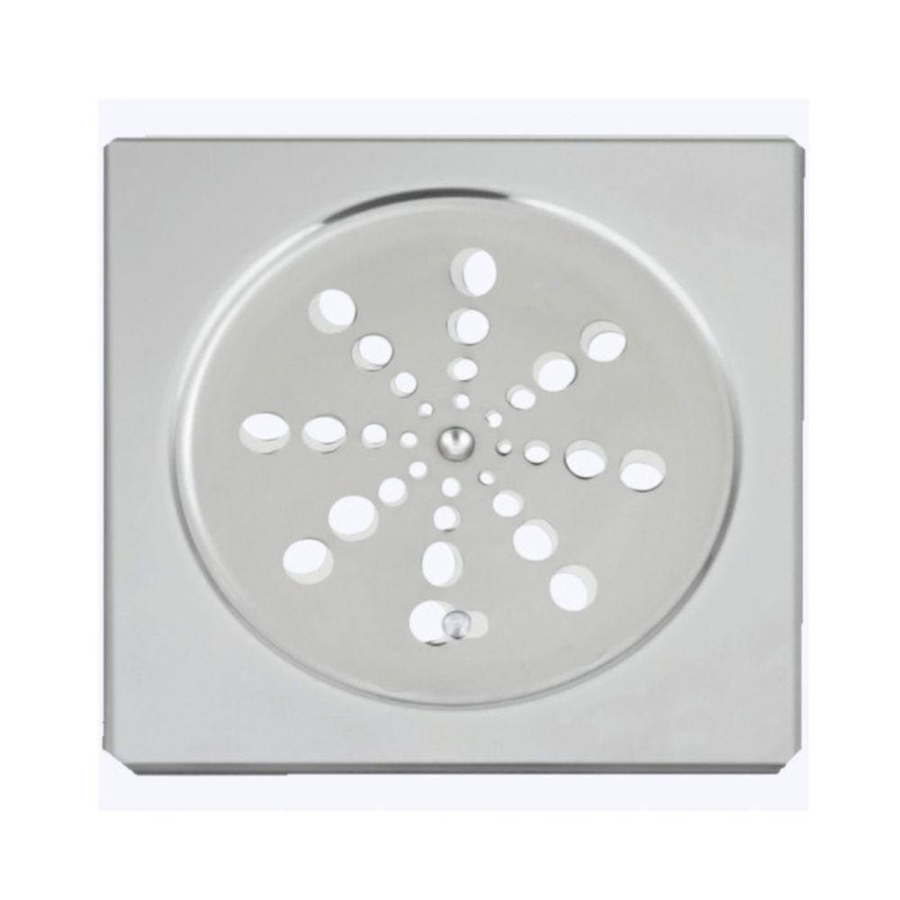 Grelha Inox Quadrada Sem Caixilio com Fechamento 10 CM Inox Natural