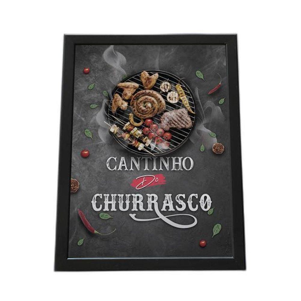 Quadro Com Moldura Cantinho Do Churrasco