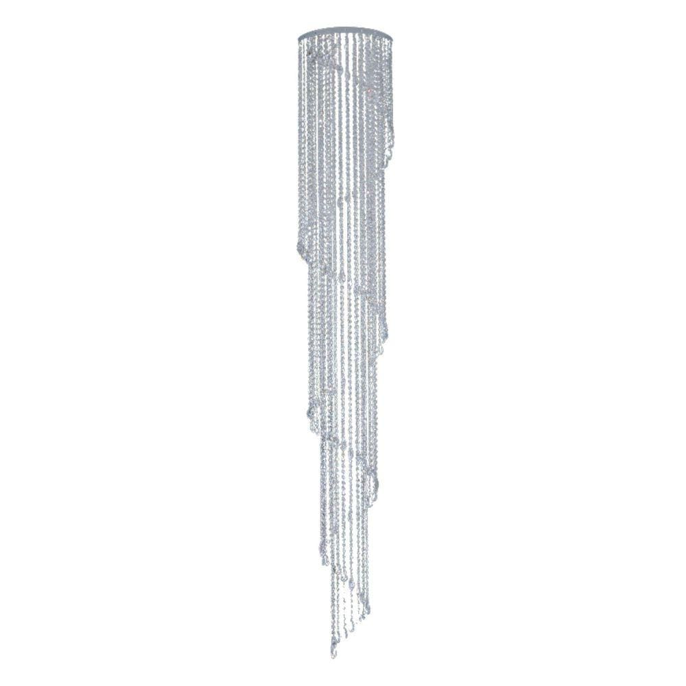 Pendente Lustre Espiral Cristal Asfour Para Led 2,30M Hemera