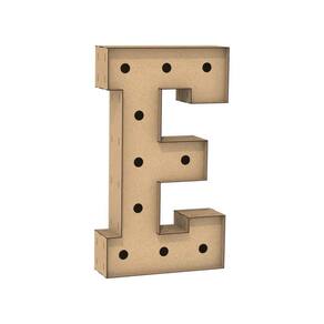 Letra Caixa Grande E Mdf 80Cm Altura Furo Lampada Iluminação