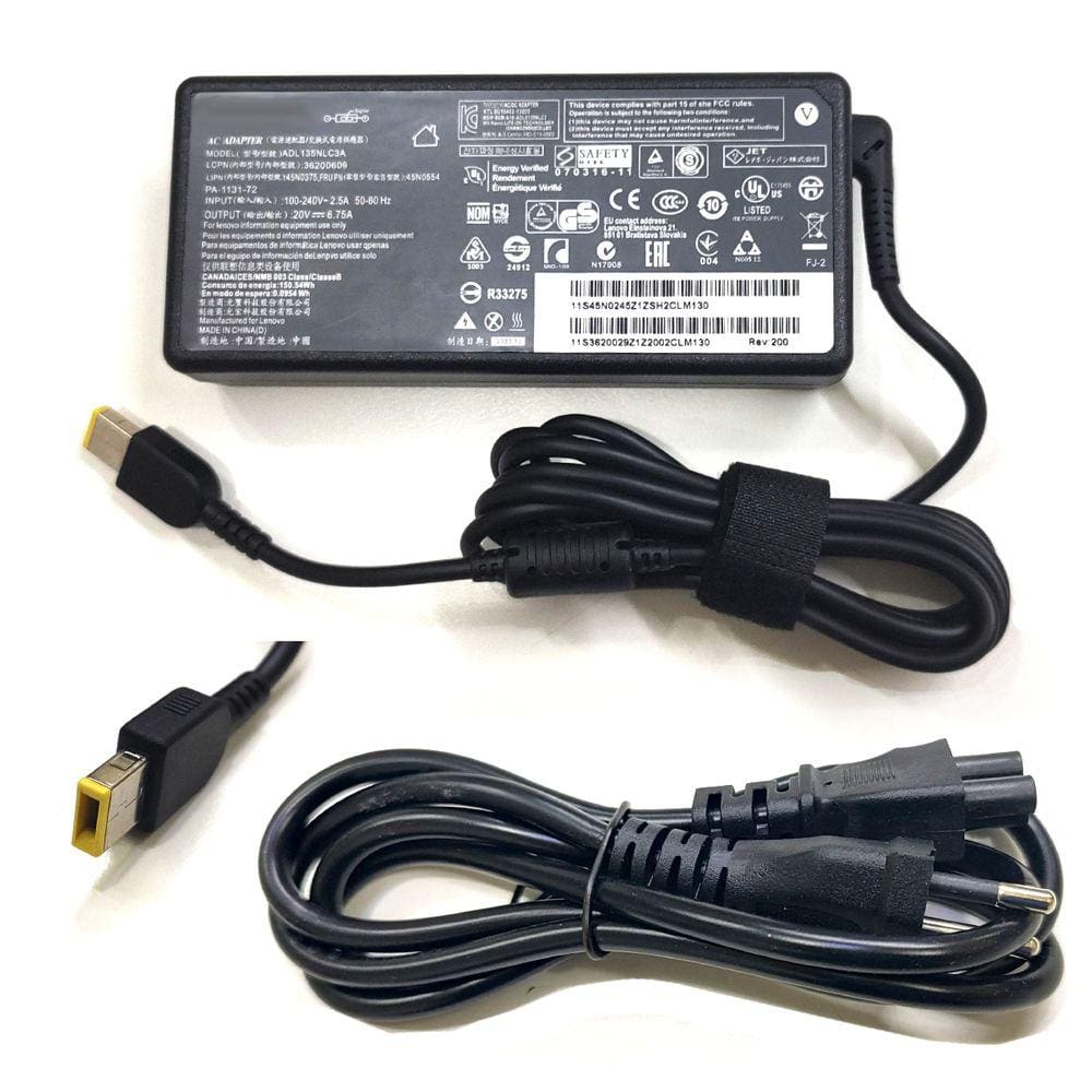Fonte carregador  compativel Para LENOVO/IBM GAMING Plug Retangular 135w 20v 6.75a Le11