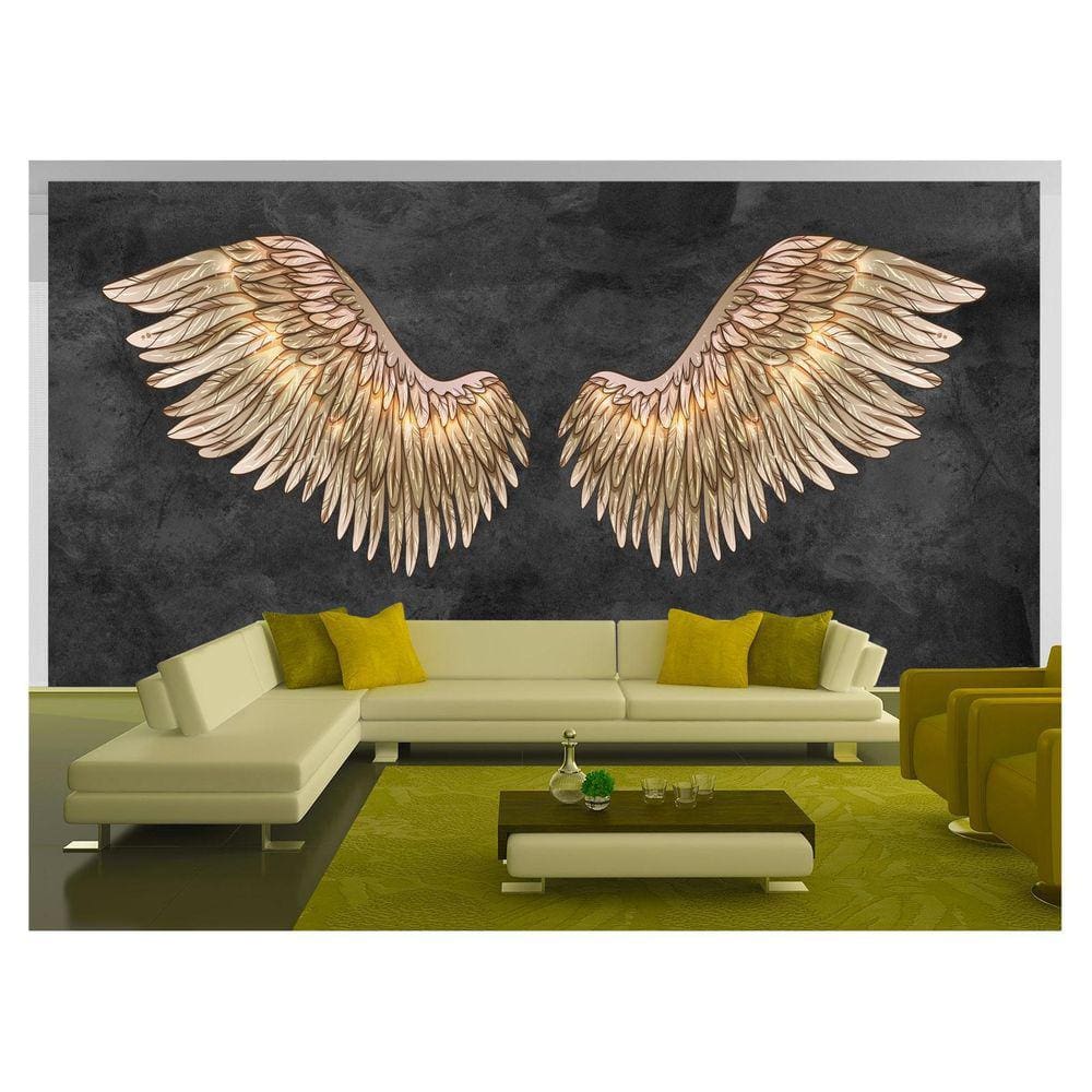 Papel De Parede 3D Arte Asas Selfie Insta Cores 3,5M Tra403