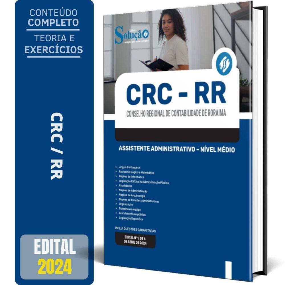 Apostila Crc Rr 2024 - Assistente Administrativo Nível Médio