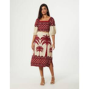 Saia New Estampada Coqueiral - Areia