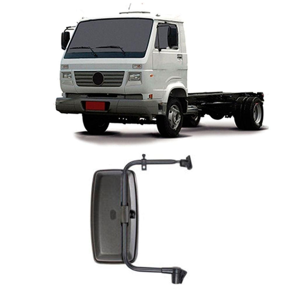 Espelho Retrovisor Plano Completo Caminhão Vw 8.120 8.150 L/D