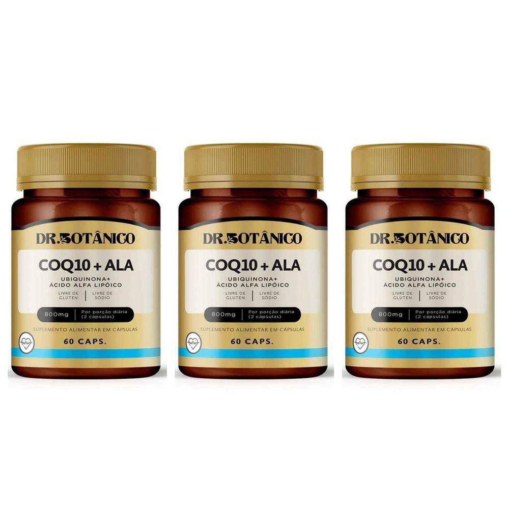 Kit 3 Un - Coenzima Q10 + Acido Alfa Lipoico - Dr Botanico