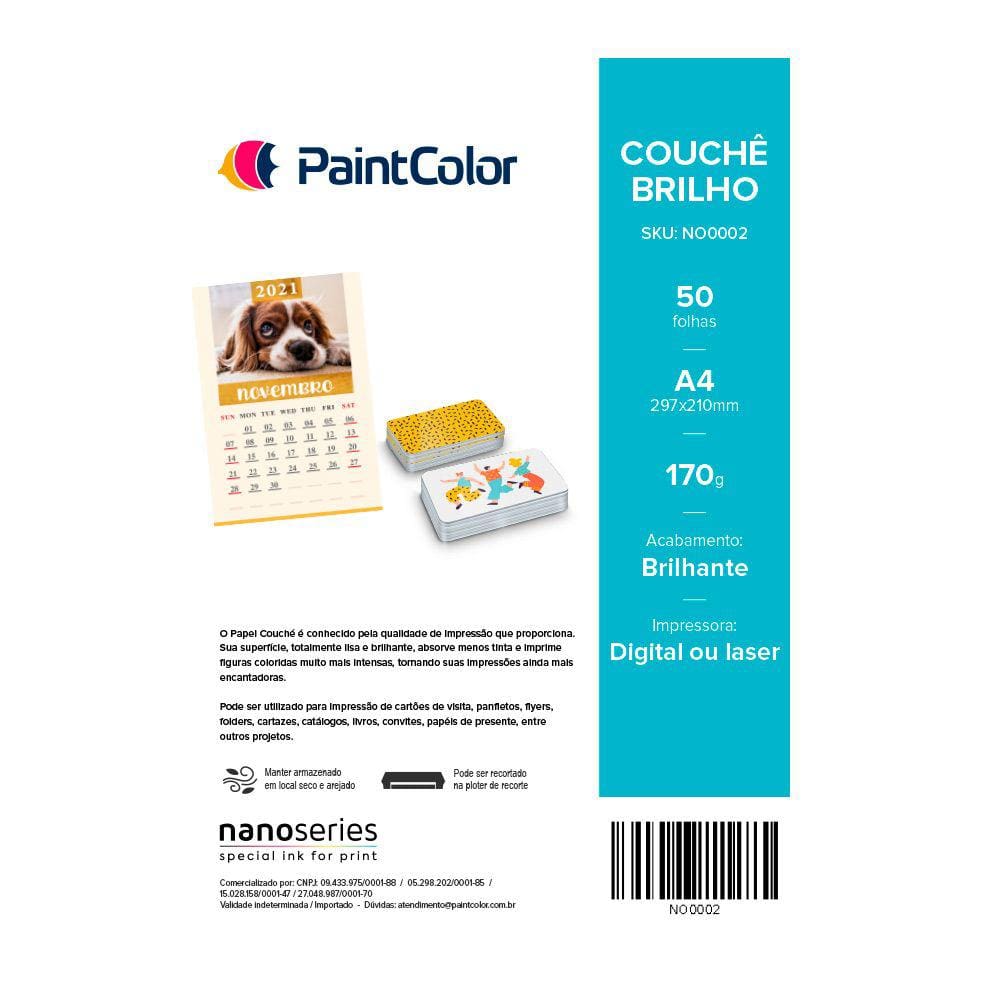 Couche Brilho 170g A4 - 50 Folhas