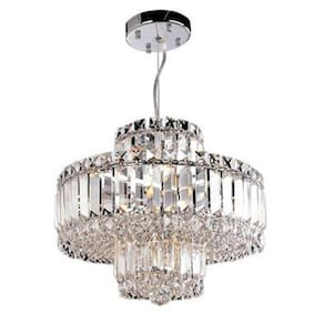 Pendente Lustre Alcmera De Cristal Para Led Diametro 37 Cm