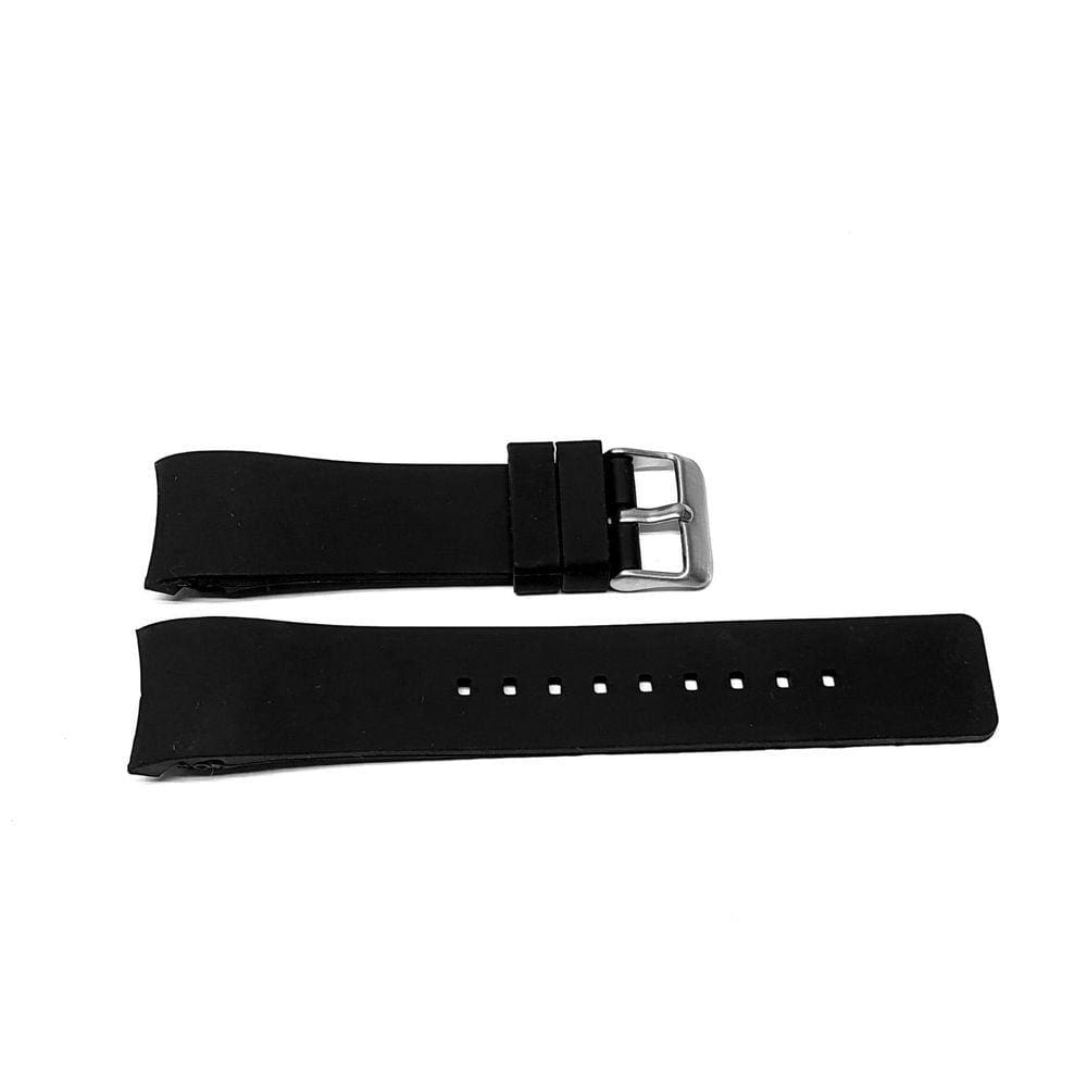 Pulseira De Borracha 22Mm Preto Curva