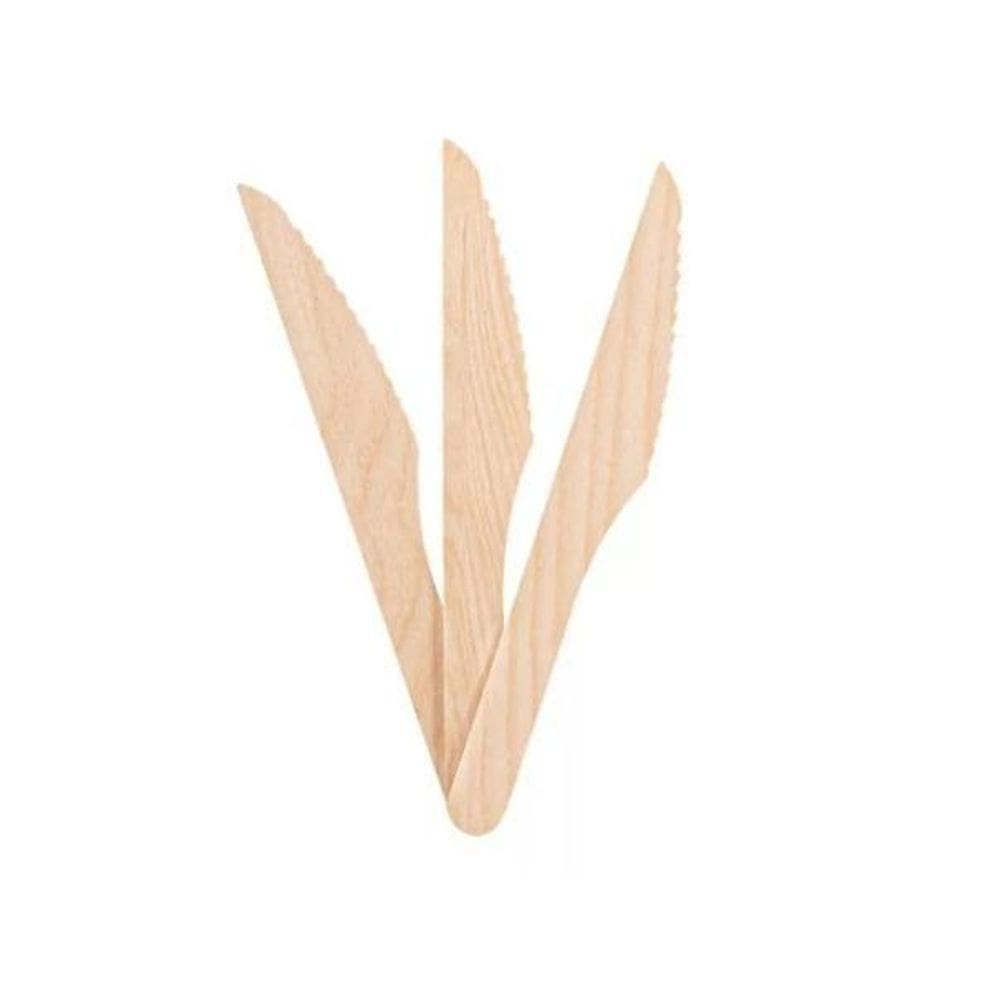 Faca Madeira Embalada - 50 Unidades