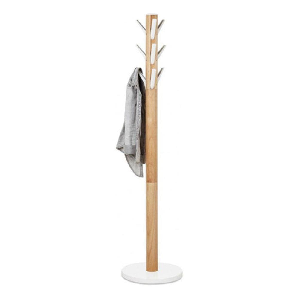 Cabideiro Madeira E Aluminio 9 Hastes Dobraveis 165X57X57Cm