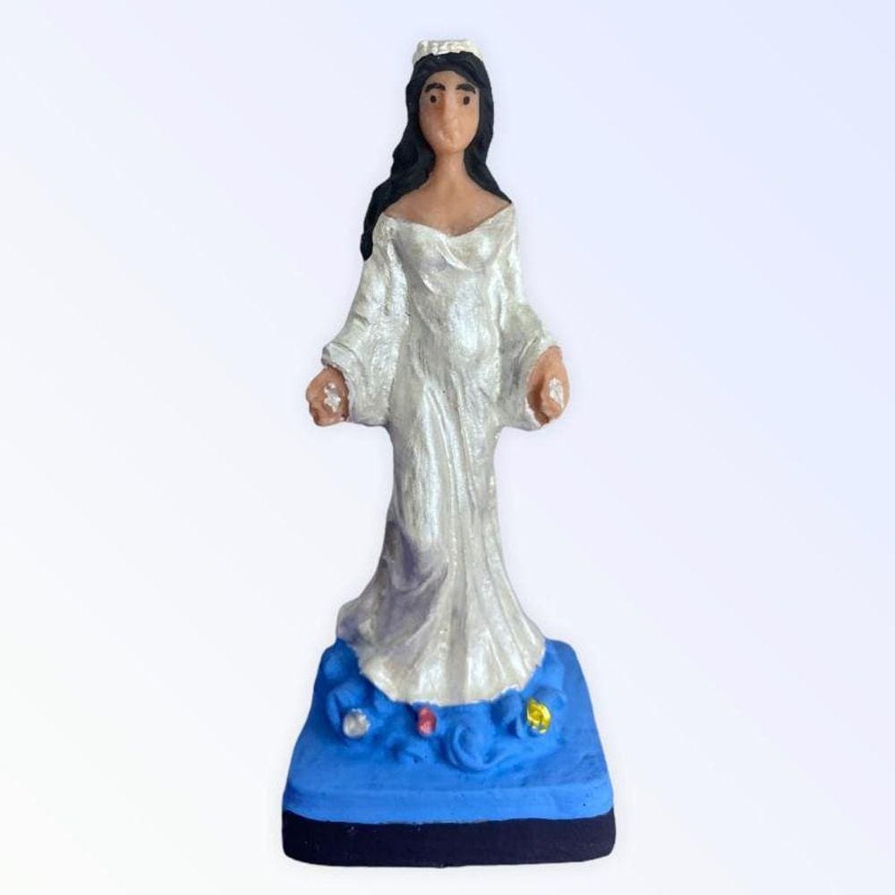 Escultura Orixá Iemanjá Em Resina 10Cm - Selecione A Cor
