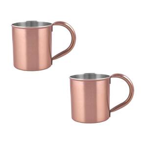 Kit 2 Caneca Moscow Mule Inox Cobre 300Ml Drink Caipirinha