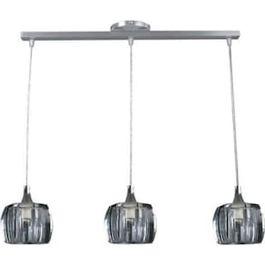 Pendente Lustre Demeter Triplo Cristal Oitavado Para Led