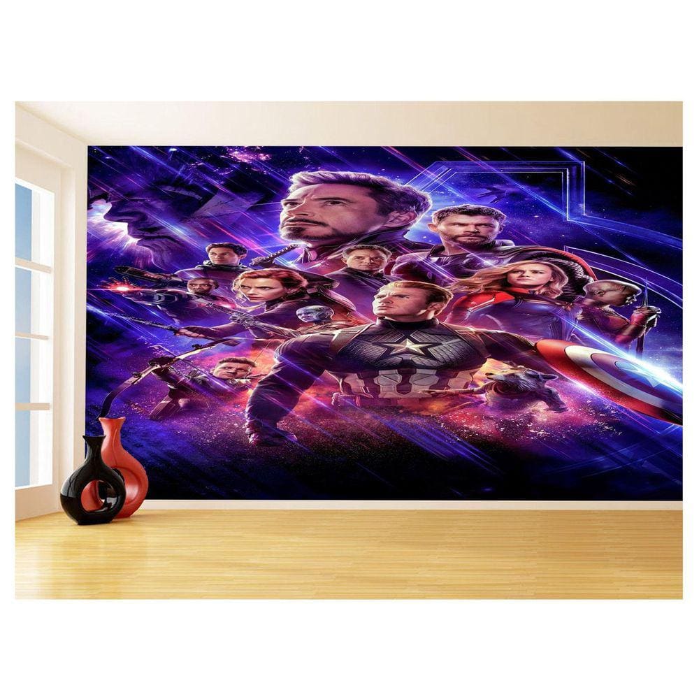 Papel De Parede 3D Heróis Vingadores Ultimato 3,5M Nhma284