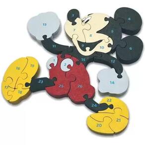 Quebra Cabeça Alfanumérico Mickey - Toy Mix