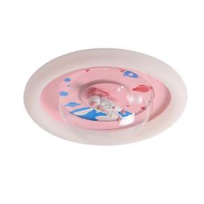 Plafon de Sobrepor Astronauta Pink 50cm Led 22W 3 em 1 Bivolt LA1015 Delis