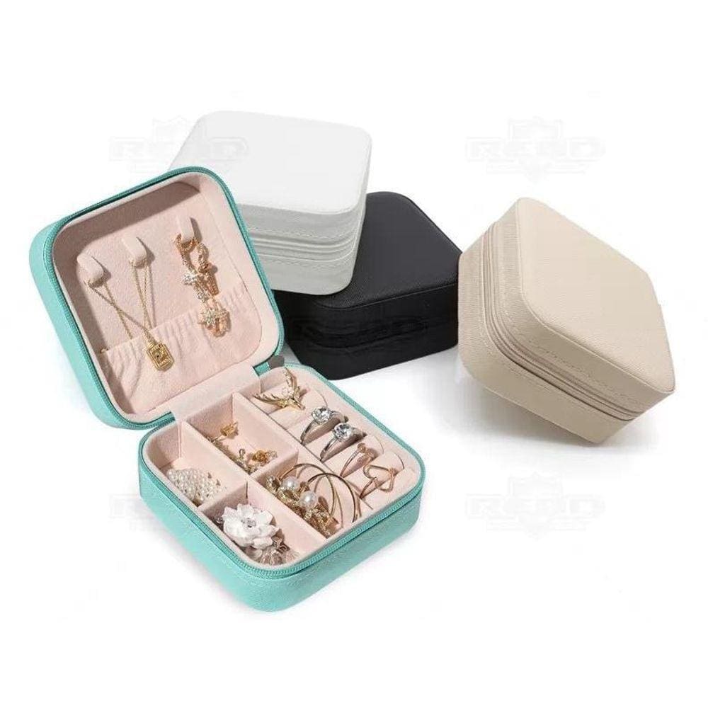 Porta Joia Mini Organizador De Acessórios Portátil Branco