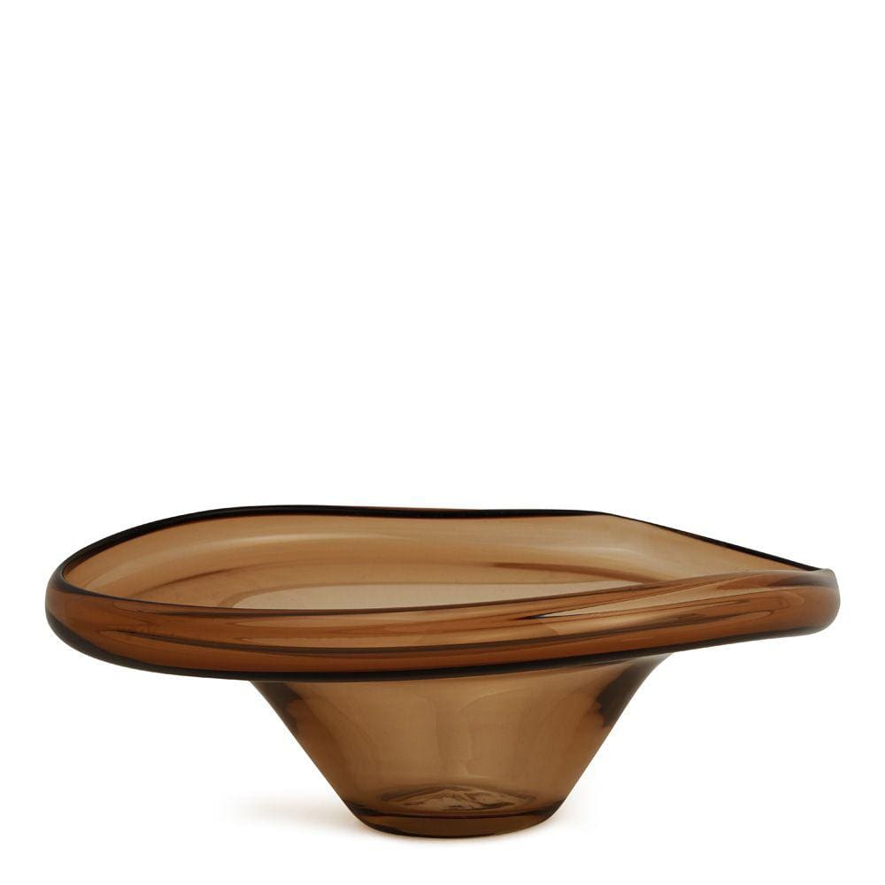 Centro de Mesa Decorativo em Vidro Marrom 29cm 18546 Mart