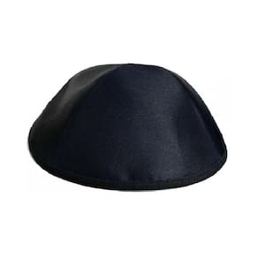 Kipa Judaico Cetim Com Forro Interno Azul- De Israel