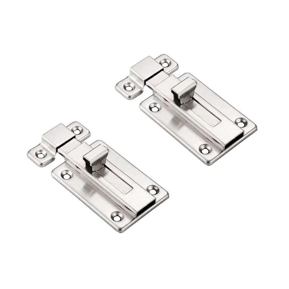 Kit 2 Trincos Inox Porta Janela Armário Fecho Ferrolho