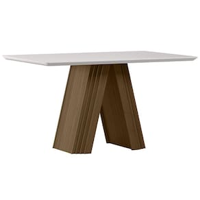 Mesa Fernanda 135x90cm - Imbuia/Off White