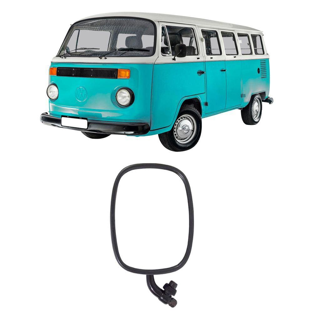Espelho Retrovisor Plano Alumínio Externo Vw Kombi L/E