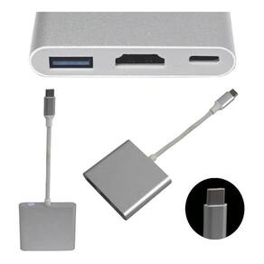 Cabo Adaptador Tipo C Hdmi Usb 3.0 4K Type-C To Hdmi