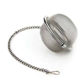 Kit 12 Infusor De Chá Inox Coador Peneira Bolinha Corrente