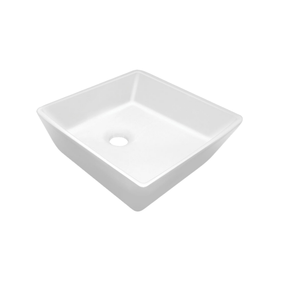 Cuba Quadrada De Apoio Branca Line Bancada p/Lavabo Banheiro