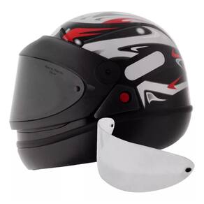 Capacete San Marino Preto Mais Viseira Fume