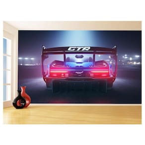Papel De Parede 3D Carro Mc Laren Pista Super 3,5M Car284