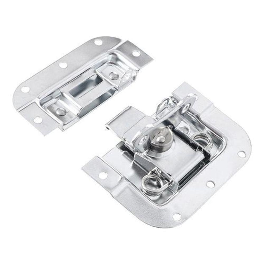 Fecho Borboleta Medio Cromado Com Porta Cadeado Lu-F09 Luminos