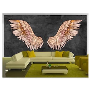 Papel De Parede 3D Arte Asas Selfie Insta Cores 3,5M Tra407