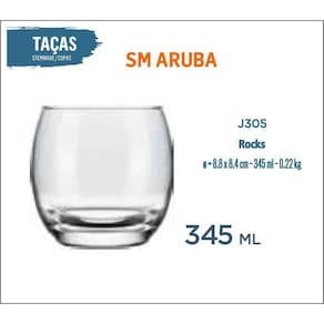 24 Copos Aruba 345Ml Cerveja Refrigerante Suco Batida