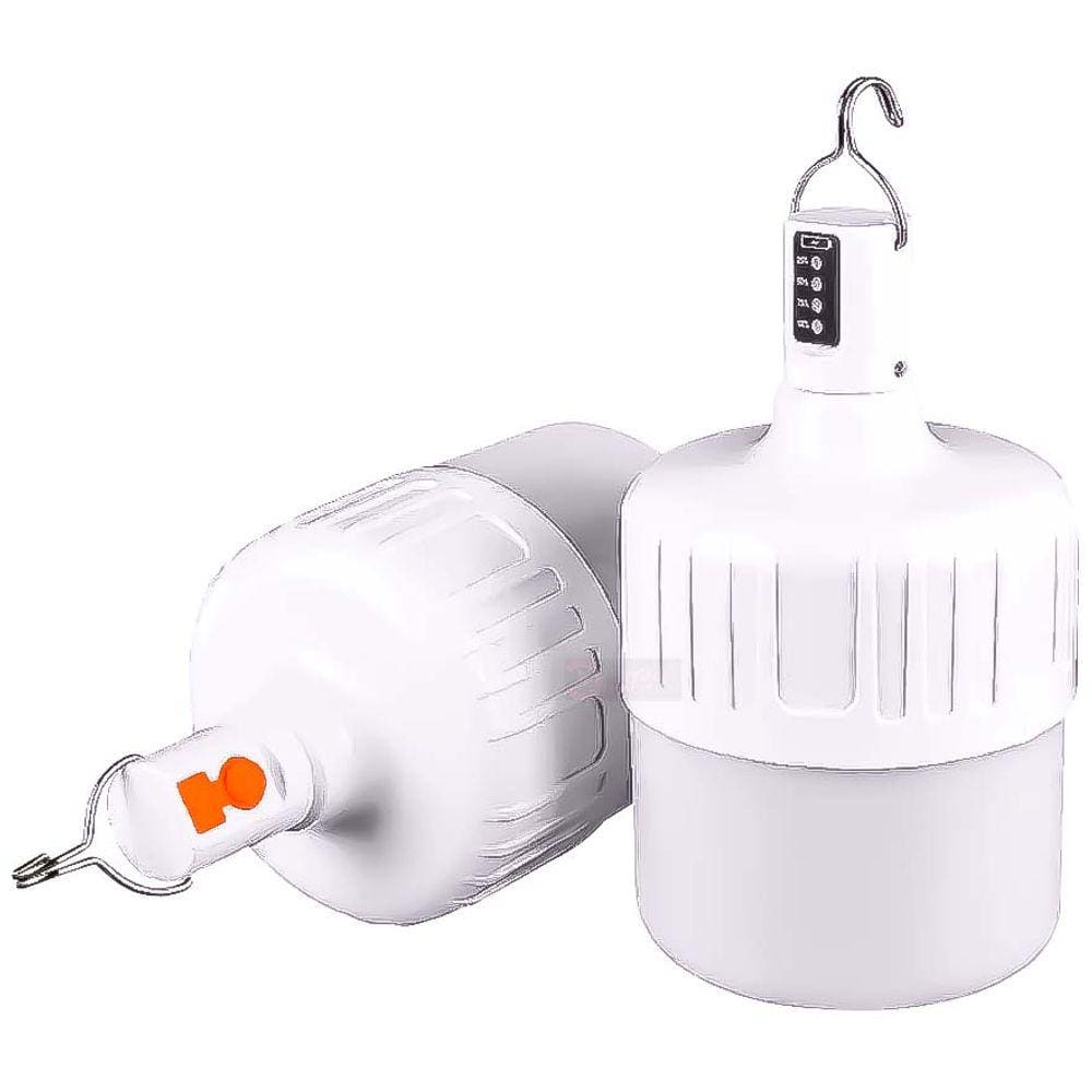 Luminária de Emergência Recarregável 38w Lampada Bulbo Led à Prova D`água
